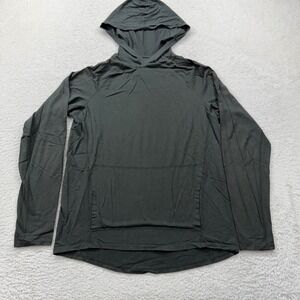 Swrve Mens Cotton Modal Lightweight Pullover Hoodie Charcoal Grey Size S